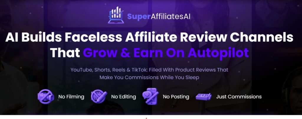 SuperAffiliatesAI dashboard showing Auto-Mode and product intelligence profile